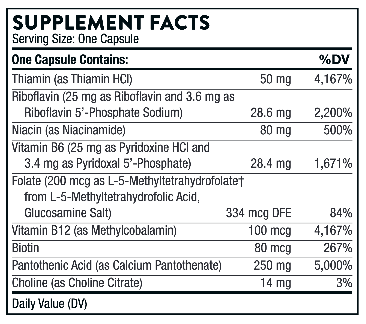 Stress B-Complex 60 caps Thorne Supplement - Conners Clinic